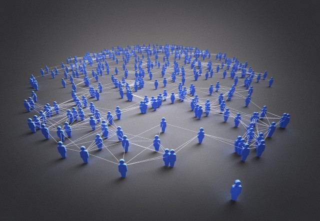 group of connected people
